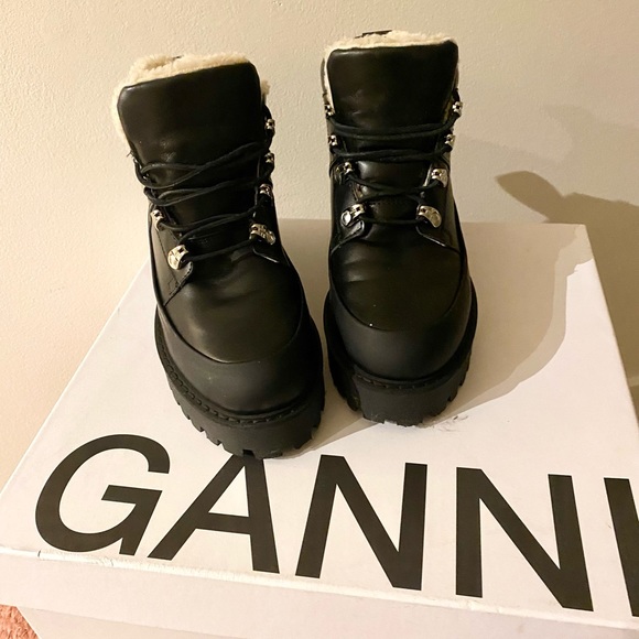 ❌❌***SOLD*** ❌❌Ganni Hiking Leather Ankle Boot - Picture 5 of 6